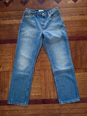 Re/Done Straight-Leg Cropped Jeans